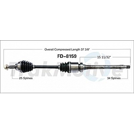 TrakMotive CV Axle Shaft - FD-8159