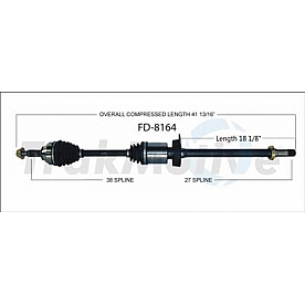 TrakMotive CV Axle Shaft - FD-8164