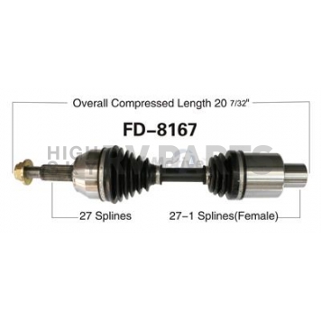 TrakMotive CV Axle Shaft - FD-8167