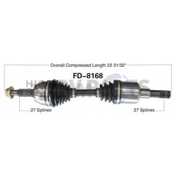 TrakMotive CV Axle Shaft - FD-8168