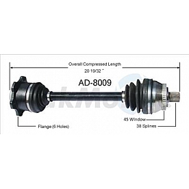 TrakMotive CV Axle Shaft - AD-8009
