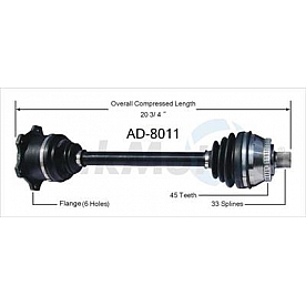 TrakMotive CV Axle Shaft - AD-8011