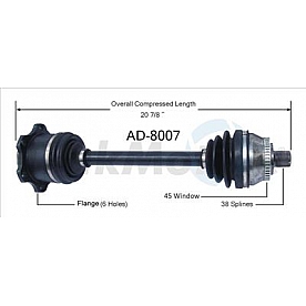 TrakMotive CV Axle Shaft - AD-8007