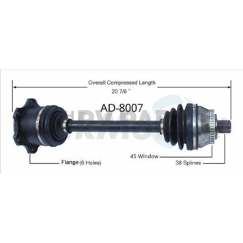 TrakMotive CV Axle Shaft - AD-8007