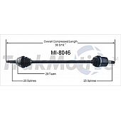 TrakMotive CV Axle Shaft - MI-8046