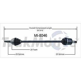 TrakMotive CV Axle Shaft - MI-8046