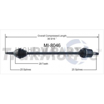 TrakMotive CV Axle Shaft - MI-8046
