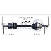 TrakMotive CV Axle Shaft - MI-8047