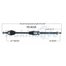 TrakMotive CV Axle Shaft - FD-8210