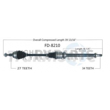 TrakMotive CV Axle Shaft - FD-8210