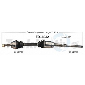 TrakMotive CV Axle Shaft - FD-8232