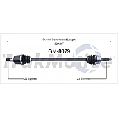 TrakMotive CV Axle Shaft - GM-8079