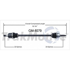 TrakMotive CV Axle Shaft - GM-8079