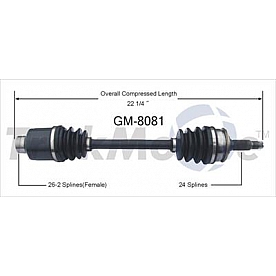 TrakMotive CV Axle Shaft - GM-8081