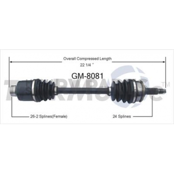 TrakMotive CV Axle Shaft - GM-8081