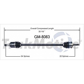 TrakMotive CV Axle Shaft - GM-8083