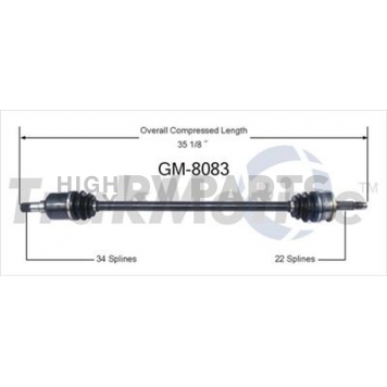 TrakMotive CV Axle Shaft - GM-8083