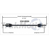 TrakMotive CV Axle Shaft - GM-8084