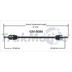 TrakMotive CV Axle Shaft - GM-8084