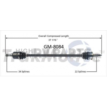 TrakMotive CV Axle Shaft - GM-8084