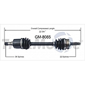 TrakMotive CV Axle Shaft - GM-8085