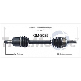 TrakMotive CV Axle Shaft - GM-8085