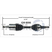 TrakMotive CV Axle Shaft - GM-8086