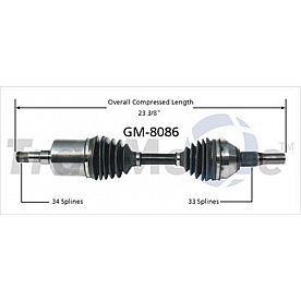 TrakMotive CV Axle Shaft - GM-8086