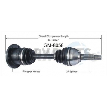 TrakMotive CV Axle Shaft - GM-8058