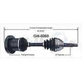 TrakMotive CV Axle Shaft - GM-8060