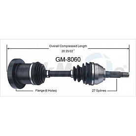 TrakMotive CV Axle Shaft - GM-8060