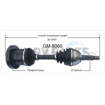 TrakMotive CV Axle Shaft - GM-8060