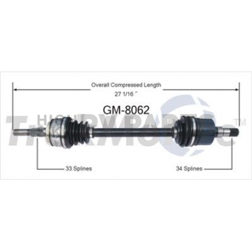 TrakMotive CV Axle Shaft - GM-8062