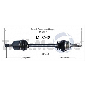 TrakMotive CV Axle Shaft - MI-8048