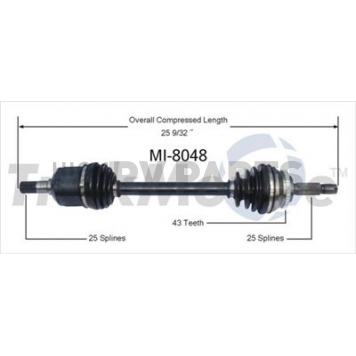 TrakMotive CV Axle Shaft - MI-8048