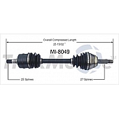 TrakMotive CV Axle Shaft - MI-8049