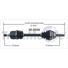 TrakMotive CV Axle Shaft - MI-8049