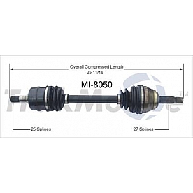TrakMotive CV Axle Shaft - MI-8050