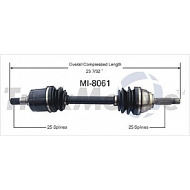 TrakMotive CV Axle Shaft - MI-8061