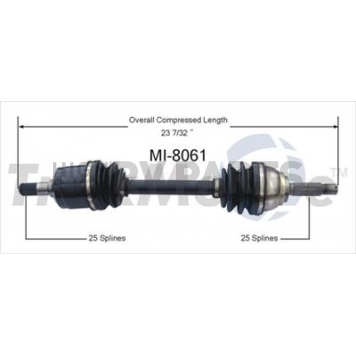 TrakMotive CV Axle Shaft - MI-8061
