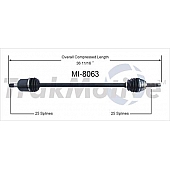 TrakMotive CV Axle Shaft - MI-8063