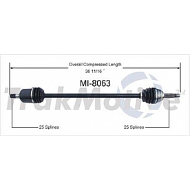 TrakMotive CV Axle Shaft - MI-8063
