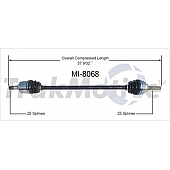 TrakMotive CV Axle Shaft - MI-8068
