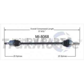 TrakMotive CV Axle Shaft - MI-8068