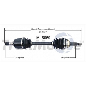 TrakMotive CV Axle Shaft - MI-8069