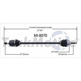 TrakMotive CV Axle Shaft - MI-8070