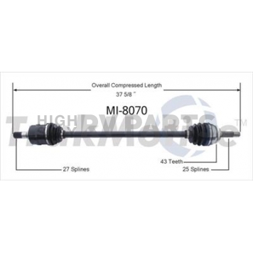 TrakMotive CV Axle Shaft - MI-8070