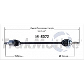 TrakMotive CV Axle Shaft - MI-8072