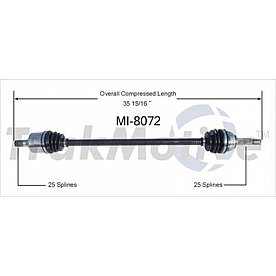 TrakMotive CV Axle Shaft - MI-8072