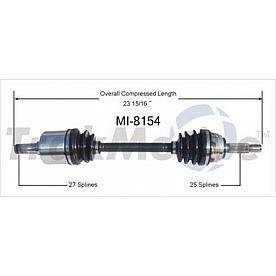 TrakMotive CV Axle Shaft - MI-8154